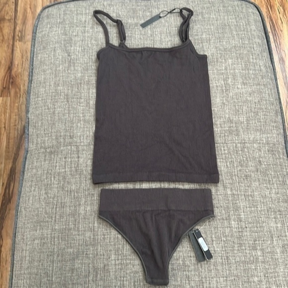 Skims Stretch Rib Top & Thong